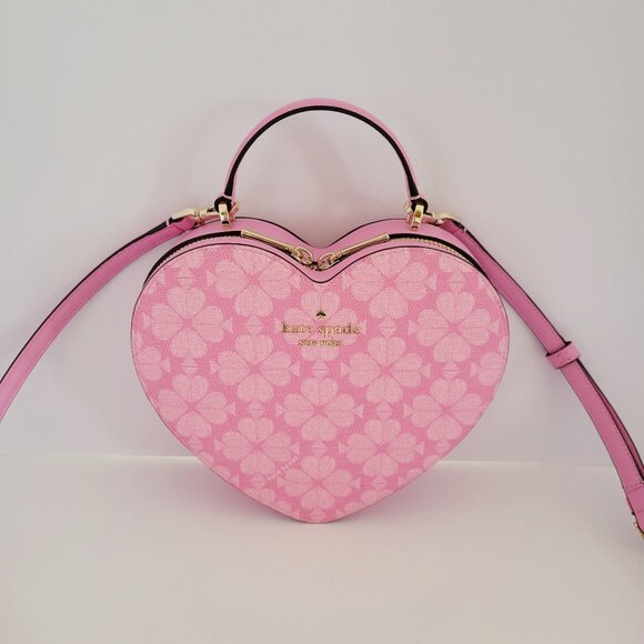 Kate Spade KK155 Spade Flower Love Shack Heart Crossbody Handbag Parisian Rose